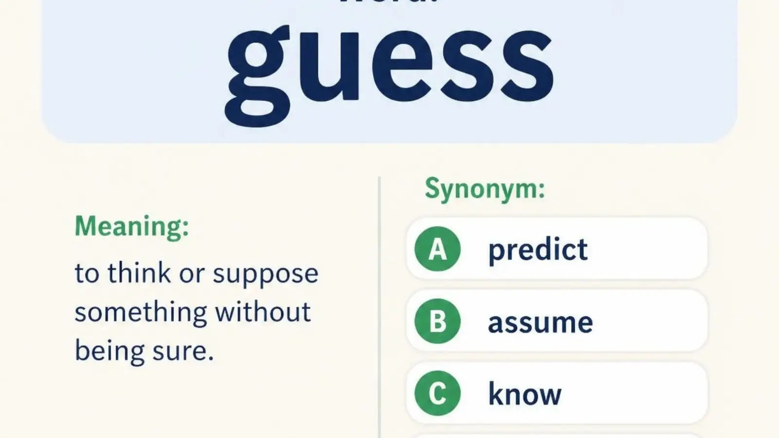 guess synonym