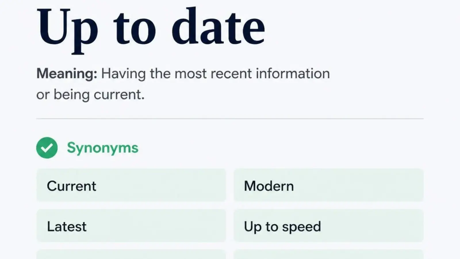 up to date synonym